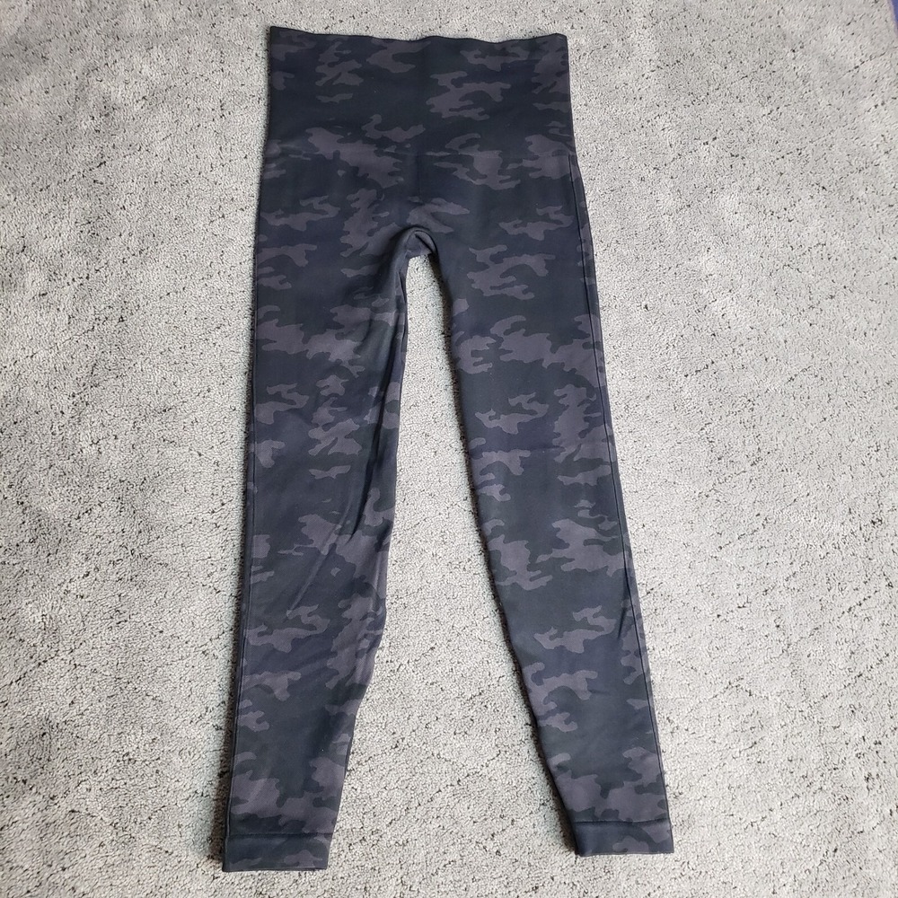 Spanx Leggings Womens L Camo‎ Pull On Compression Slimming Workout Running Gym